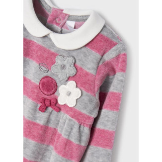 Pijama Bebé Gris/Rosa