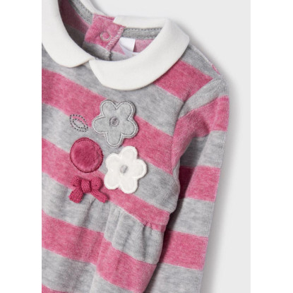 Pijama Bebé Gris/Rosa