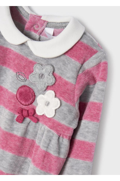Pijama Bebé Gris/Rosa