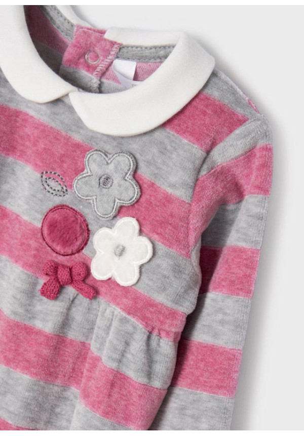 Pijama Bebé Gris/Rosa
