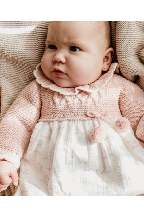Vestido + Capota Rosa
