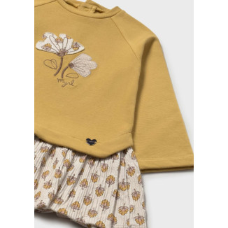 Vestido Combinado Miel