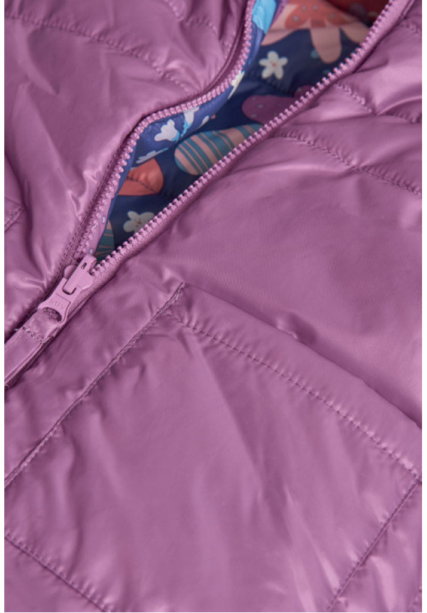 Parka Acolchada Reversible Morada