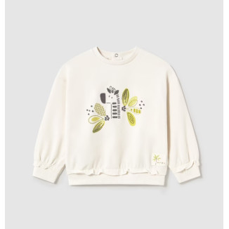 Pullover Bordado Hueso/Pistacho