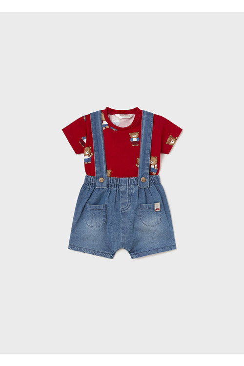 Conjunto 2p Osos Rojo