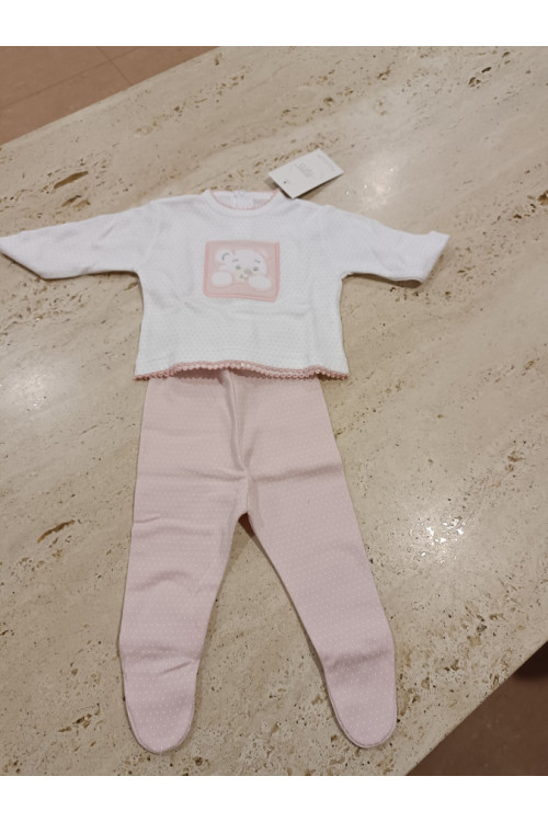 Conjunto Primera Puesta Rosa Puntos