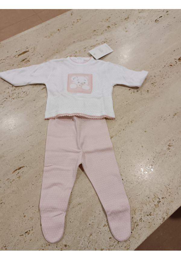 Conjunto Primera Puesta Rosa Puntos