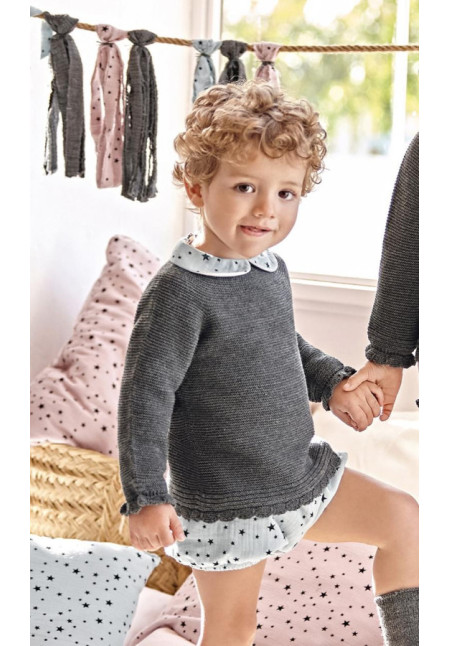 Conjunto 2p Estrellas Gris