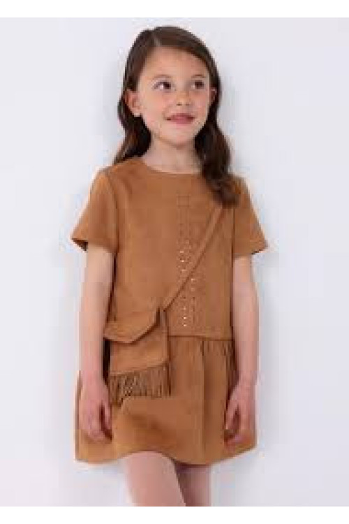 Vestido Antelina + Bolso Marron