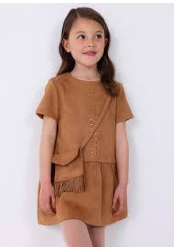 Vestido Antelina + Bolso Marron
