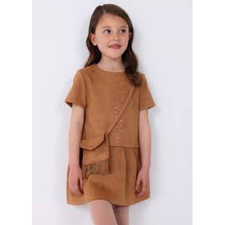 Vestido Antelina + Bolso Marron