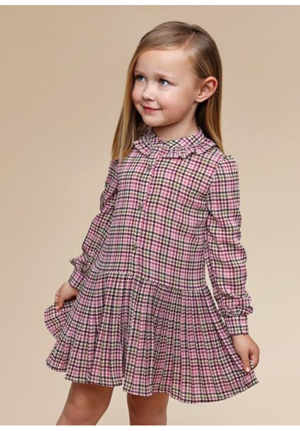 Vestido Cuadros Orquidea