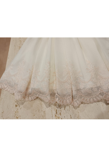 Vestido Ceremonia Crema-Salmon