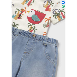 Conjunto 2p Estampado Palmeras