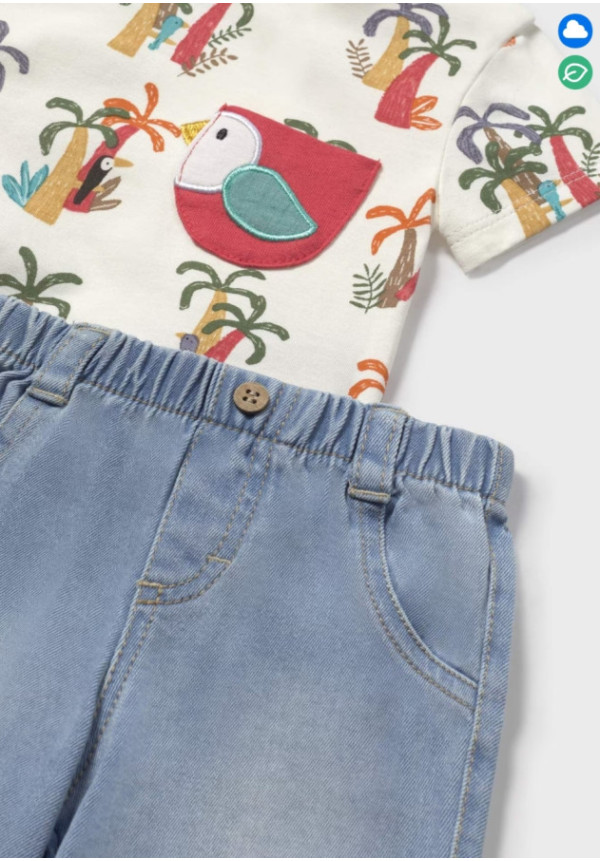 Conjunto 2p Estampado Palmeras