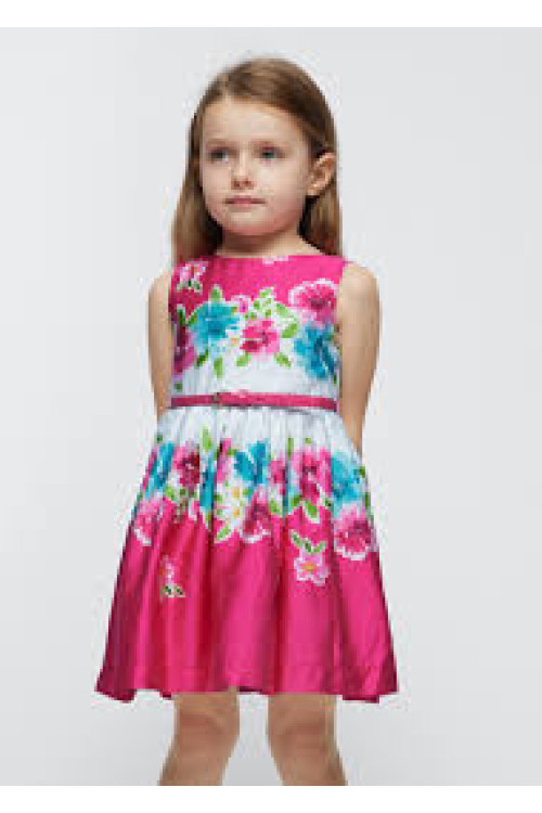 Vestido Estampado Fucsia