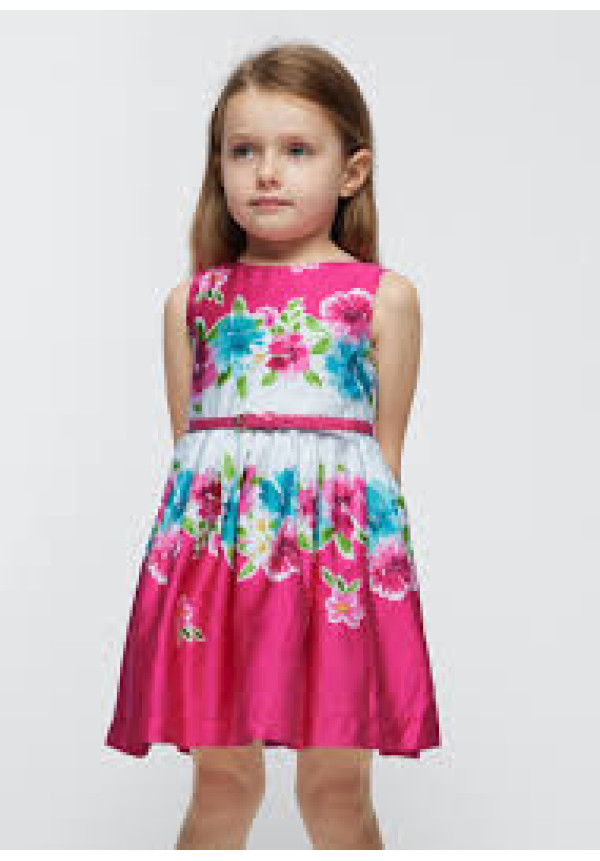 Vestido Estampado Fucsia