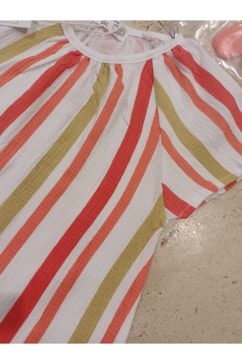 Vestido Rayas Naranja