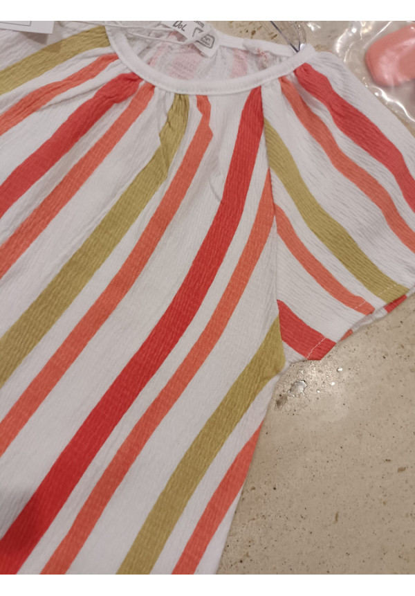 Vestido Rayas Naranja