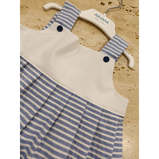 Vestido Cortado Cintura Rayado