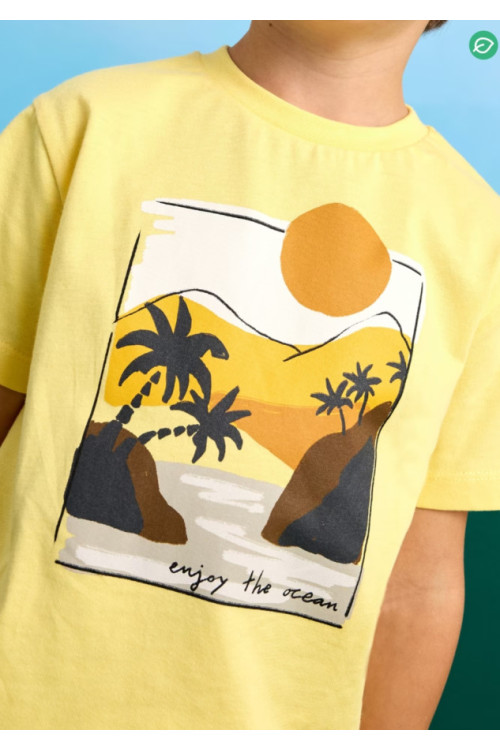 Camiseta Beach Amarillo