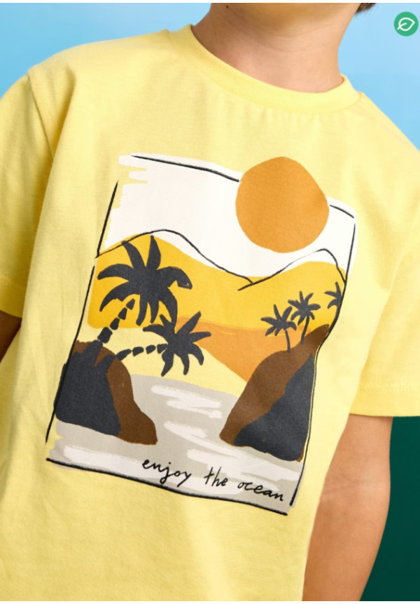 Camiseta Beach Amarillo