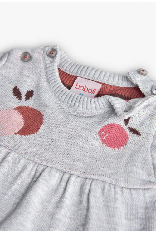 Vestido Manzanas Gris