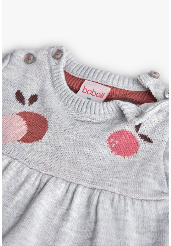 Vestido Manzanas Gris