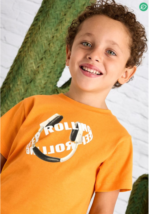 Camiseta Auriculares Naranja