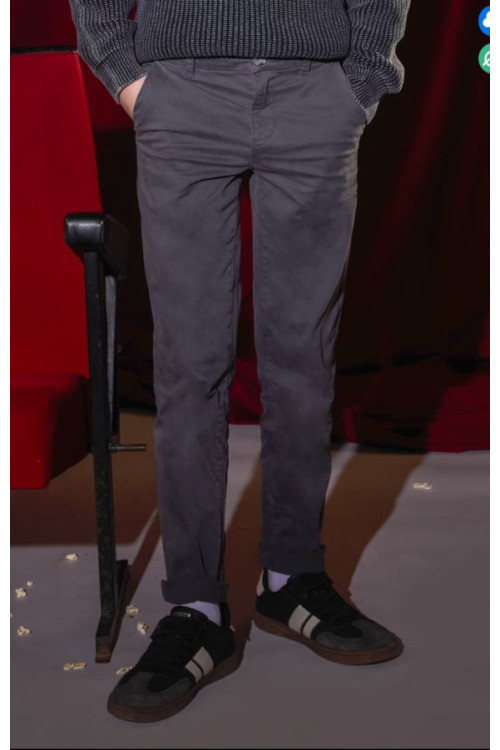 Pantalón Chino Slim Gris