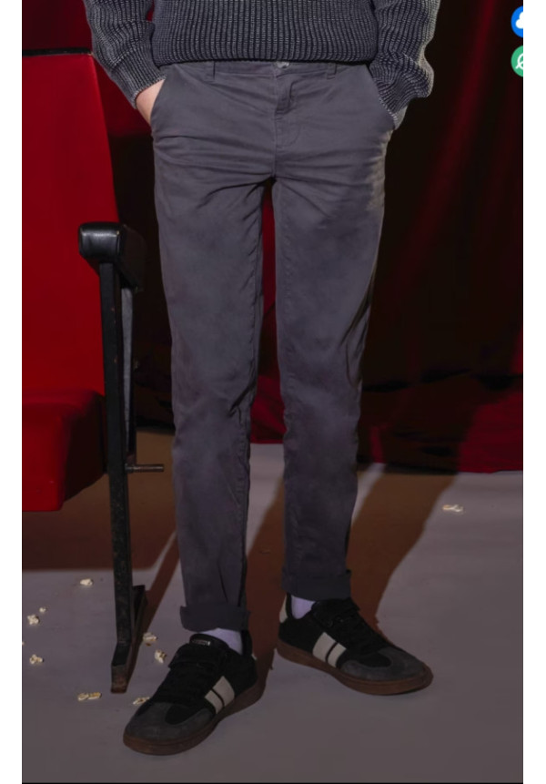 Pantalón Chino Slim Gris