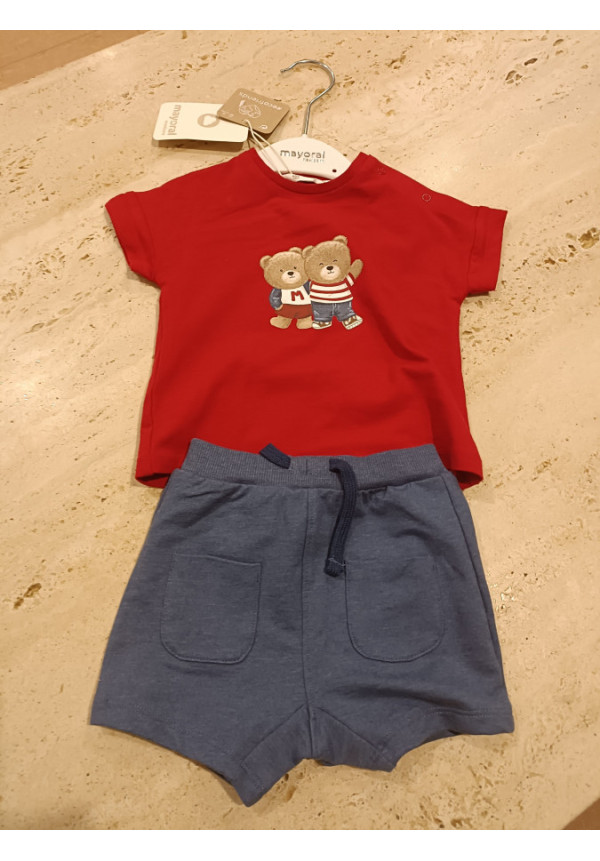Conjunto 2p Rojo Osos