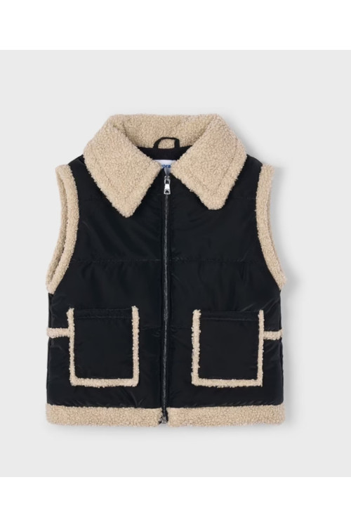 Chaleco Borrego Negro