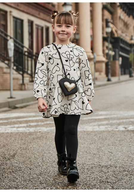 Vestido Corazones Crudo