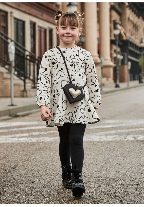 Vestido Corazones Crudo