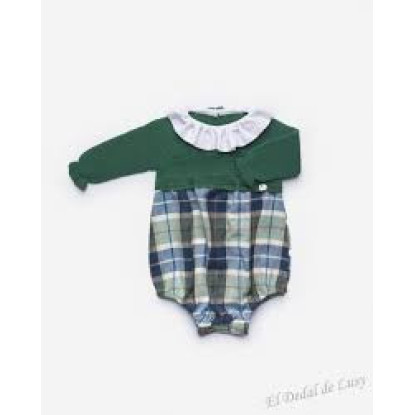 Pelele verde/cuadros