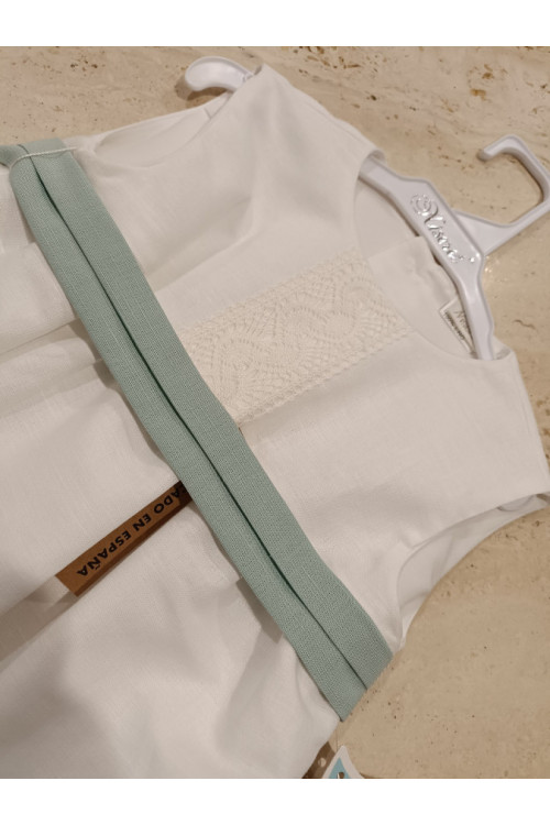 Pelele Ceremonia Blanco/Verde 
