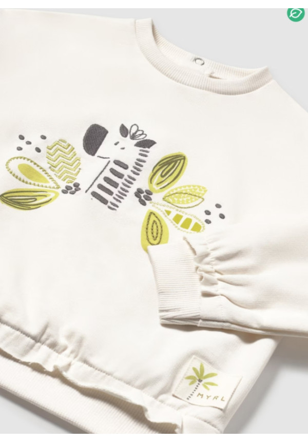 Pullover Bordado Hueso/Pistacho
