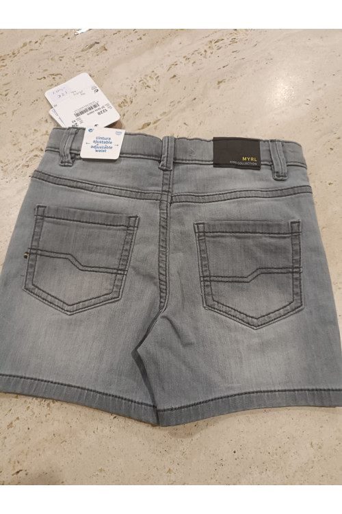 Pantalón Vaquero Corto Gris Claro