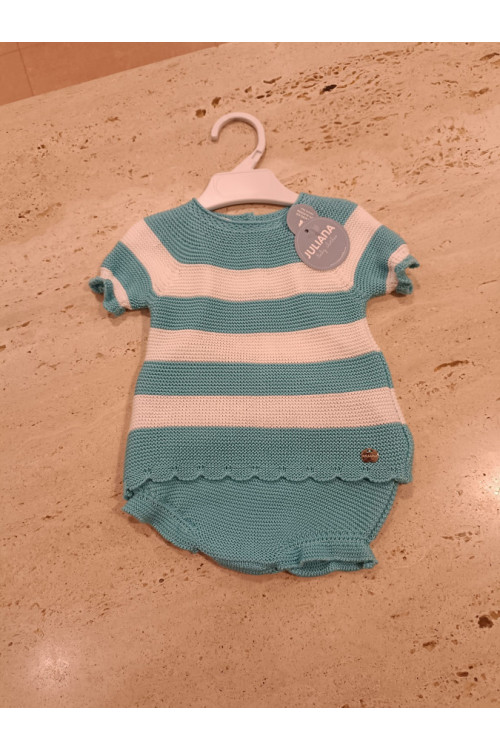 Conjunto 2p Turquesa/Blanco