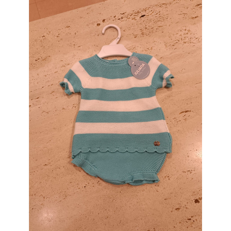 Conjunto 2p Turquesa/Blanco