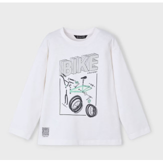 Camiseta M/L Blanco Bike