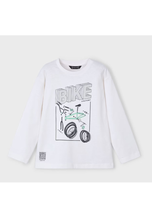 Camiseta M/L Blanco Bike