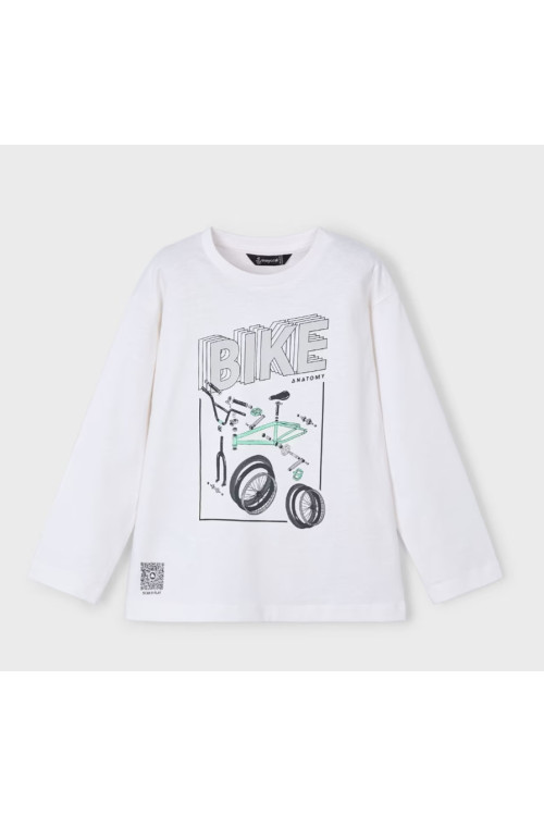 Camiseta M/L Blanco Bike