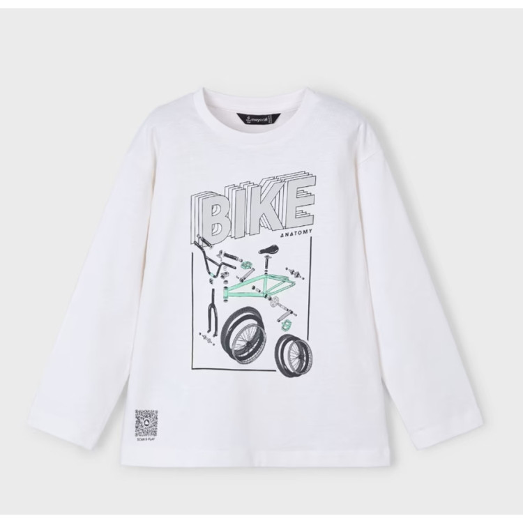 Camiseta M/L Blanco Bike