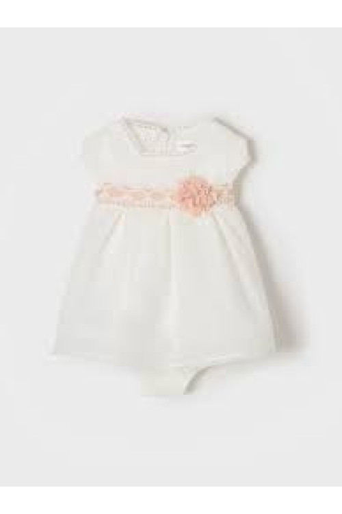 Vestido + Braga Crudo Flor Rosa