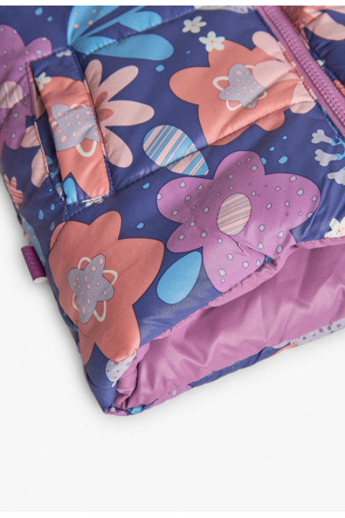 Parka Acolchada Reversible Morada