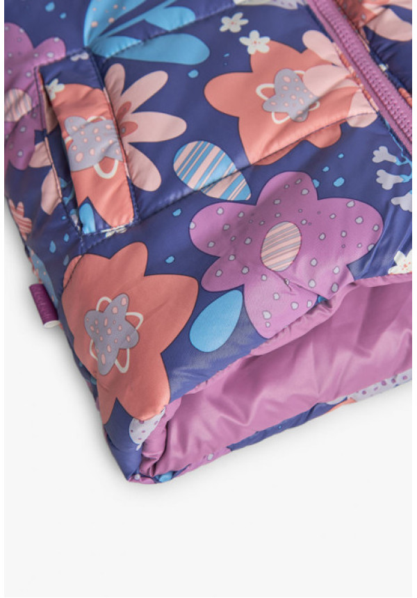 Parka Acolchada Reversible Morada