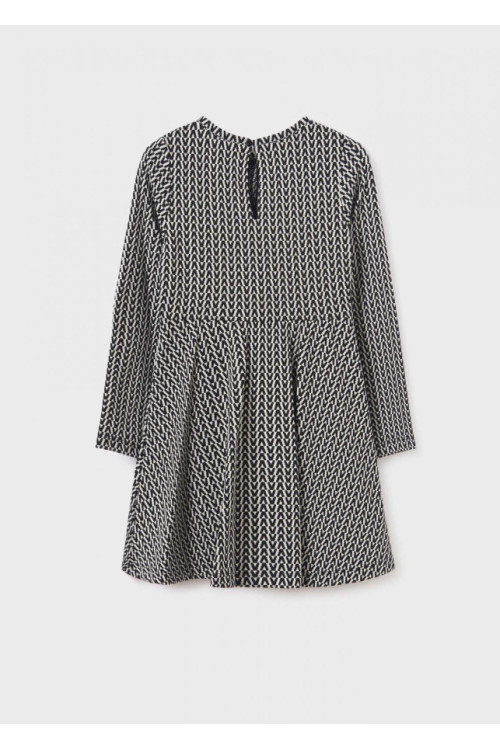 Vestido Punto Jacquard Negro