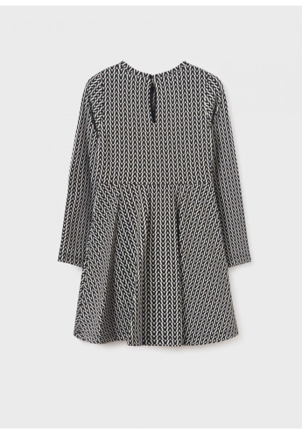 Vestido Punto Jacquard Negro